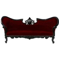Casa Padrino Barock Sofa Vampire Bordeauxrot / Schwarz- Limited Edition - Lounge Couch