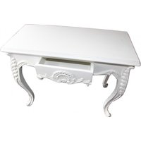 Casa Padrino Konsolentisch Weià mit Schublade - Damen Schreibtisch - Sekretär Konsole