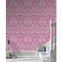 Graham & Brown Barock Tapete Desire 50-024 Pink / Silber