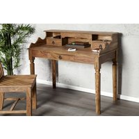 Casa Padrino Barock Sekretär mit Schubladen aus edlem Sheeshamholz - Schreibtisch - Sekretär Konsole - Luxus Qualität