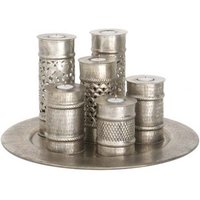 Massiver Luxus Kerzenständer Antikstil Silber Marrakech Medium 50cm