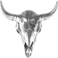 Casa Padrino Designer Geweih Aluminium Stier Rodeo Massiv & Schwer Alu Dekoration Wandgeweih Wandfigur Wanddekoration