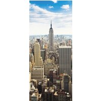 Tür 2.0 XXL Wallpaper für Türen 20020 Manhattan Telefon - selbstklebend- Blickfang für Ihr zu Hause - Tür Aufkleber Tapete Fototapete FotoTür 2.0 XXL Vintage Antik Stil Retro Wallpaper Fototapete