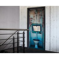 Tür 2.0 XXL Wallpaper für Türen 20024 WC - selbstklebend- Blickfang für Ihr zu Hause - Tür Aufkleber Tapete Fototapete FotoTür 2.0 XXL Vintage Antik Stil Retro Wallpaper Fototapete