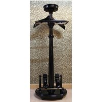 Casa Padrino Designer Luxus Garderoben Ständer New York Banker Stil - Schwarz / Messing - Dressboy - Kleiderständer Anzugständer - Barock Empire Art Deco Jugendstil Stummer Diener Herren Diener Biedermeier