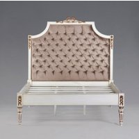 Casa Padrino Luxus Barock Bett Antik WeiØ Gold - Louis XIV Französisches Luxus Bett