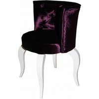 Casa Padrino Barock Salon Stuhl Lila / Weià - Designer Sessel - Luxus Qualität