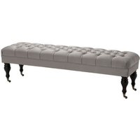 Casa Padrino Luxus Sitzhocker Chesterfield Grau Hocker - Möbel Schlafzimmer Wohnzimmer - Luxus Kollektion