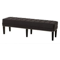 Casa Padrino Luxus Sitzhocker Chesterfield Leeds Dunkelgrau Hocker - Möbel Schlafzimmer Wohnzimmer - Luxus Kollektion