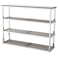 Casa Padrino Luxus Regal Schrank 5 Stars Chrom - Regalschrank Schrank - Hotel Einrichtung Möbel