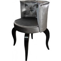 Casa Padrino Barock Salon Stuhl Grey - Designer Sessel - Luxus Qualität GH