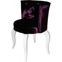 Casa Padrino Barock Salon Stuhl Lila / Weià - Designer Sessel - Luxus Qualität GH