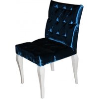 Casa Padrino Barock Esszimmer Stuhl Blau - Designer Stuhl - Luxus Qualität GH