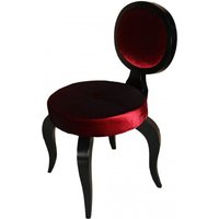 Casa Padrino Barock Esszimmer Stuhl Bordeaux / Schwarz - Designer Stuhl - Luxus Qualität GH