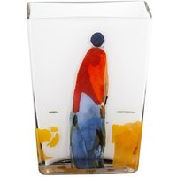 Handgearbeitete Opalglasvase mit einem Motiv von Oskar Koller, Höhe 20 cm - feinste Qualität aus der Tettau Porzellanfabrik - wunderschöne Vase