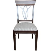 Casa Padrino Biedermeier Esszimmer Stuhl ohne Armlehne Beige / Braun - Möbel Restaurant Hotel Gastronomie Bestuhlung