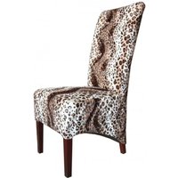 Casa Padrino Limited Edition Designer Chesterfield Esszimmer Stuhl Leopard - Club Möbel