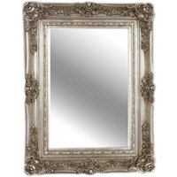 Casa Padrino Barock Wandspiegel Silber Antik-Look Höhe 121 cm, Breite 90 cm - Edel & Prunkvoll