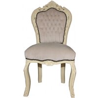 Casa Padrino Barock Esszimmer Stuhl Creme / Creme Antik Look - Möbel Antik Stil