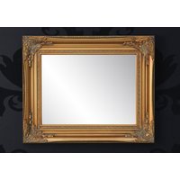 Handgefertigter Barock Wandspiegel Gold Antik, Höhe 55 cm, Breite 45 cm, Tiefe 4 cm - Edel & Prunkvoll