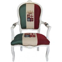 Casa Padrino Barock Salon Stuhl Italien / Creme - Antik Stil