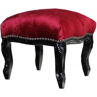 Casa Padrino Barock FuÃhocker Bordeaux / Schwarz - Antik Stil Möbel - Hocker