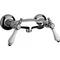 Luxus Bad Zubehör - Jugendstil Retro Brausebatterie ohne flexiblen Anschlussschlauch - Armatur für Badewanne - Chrom - Serie Milano - Made in Italy