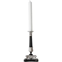 Casa Padrino Luxus Kerzenständer Nickel Finish Paris - schwere Ausführung - Kerzenhalter Kerzenleuchter