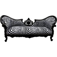 Casa Padrino Barock Sofa Vampire Zebra / Schwarz - Möbel