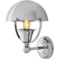 Casa Padrino Luxus Wandleuchte NYC Vintage Banker Style vernickeltes Metall - Wand Leuchte Lampe