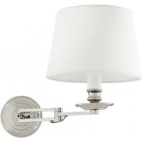 Casa Padrino Luxus Wandleuchte White Shade WeiØ vernickeltes Metall - Wand Leuchte Lampe