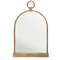 Casa Padrino Luxus Tisch Spiegel Schminkspiegel - Schminktisch Spiegel Antik Messing Farben 57 x 36 cm