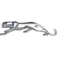 Casa Padrino Designer Panther aus poliertem Aluminium B 61 cm, H 14.5 cm - Alu Dekoration massive Skulptur