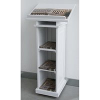 Casa Padrino Rednerpult / Stehpult / Messe Pult Weià - Hotel, Cafe, Restaurant, Ladeneinrichtung, Shop Einrichtung, Messe Einrichtung