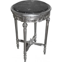 Barock Beistelltisch Rund Silber ModY12 73 x 47 cm Antik Stil