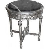 Barock Beistelltisch Rund Silber ModY14 53 x 47 cm Antik Stil