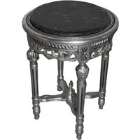 Barock Beistelltisch Rund Silber ModY15 53 x 38 cm Antik Stil