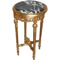 Barock Beistelltisch Rund Gold ModY17 73 x 38 cm Antik Stil