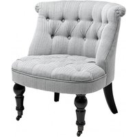 Luxus Barock Salon Stuhl Paris mit Fischgratmuster weiss/schwarz aus der Luxus Kollektion von Casa Padrino - Hotel Cafe Restaurant Möbel Einrichtung