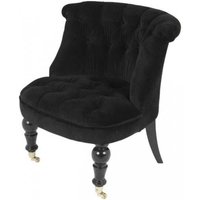 Luxus Barock Salon Stuhl Paris Schwarz aus der Luxus Kollektion von Casa Padrino - Hotel Cafe Restaurant Möbel Einrichtung