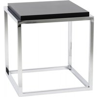 Casa Padrino Designer Beistelltisch Schwarz / Chrom 42 x 42 x 44 cm - Tisch - Hotel Cafe Restaurant Praxis Kanzlei Einrichtung