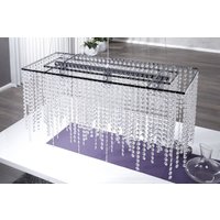 Casa Padrino Hängeleuchte Bling Bling 80 x 45 cm x 30 cm - Leuchte Lampe - Lange Deckenleuchte
