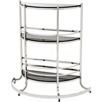 Casa Padrino Luxus Bar Trolley Servierwagen aus Edelstahl und Glas 95 x 42,5 x H. 100 cm - Luxus Hotel & Restaurant Einrichtung Möbel