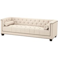 Casa Padrino Luxus Sofa Kubus Panama Creme - 3 Sitzer - Hotel Einrichtung