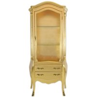 Casa Padrino Barock Vitrine Gold - Vitrinenschrank - Wohnzimmerschrank