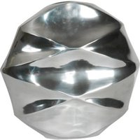 Casa Padrino Designer Vase aus poliertem Aluminium silber 33 x 33 x 11 cm - Shine Deko GefäØ - Blumenvase