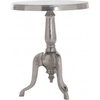 Casa Padrino Aluminium Massiv Beistelltisch H 63 x 51 cm - Tisch - Alu Finish - Barock Stil