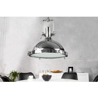 Casa Padrino Industrial Hängeleuchte Chrom Mod2 45 cm - Industrie Design Vintage Lampe Leuchte