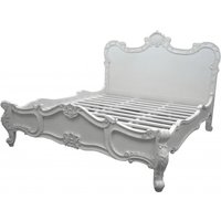 Barock Bett Florenz WeiØ 180 x 200 cm aus der Luxus Kollektion von Casa Padrino