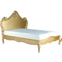 Barock Bett Lusso Gold 180 x 200 cm aus der Luxus Kollektion von Casa Padrino